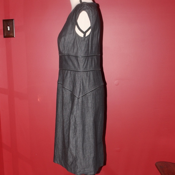 Calvin Klein, cap sleeves grey dress Size 8    B8 - Picture 4 of 7